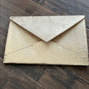 EUC Banana Republic gold clutch